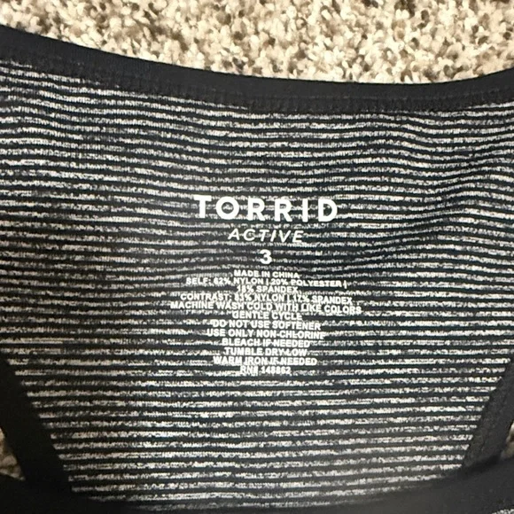Torrid Charcoal Gray Sports Bra - Picture 2 of 3